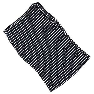 FOREVER 21 Black & White Striped Sleeveless Shirt
